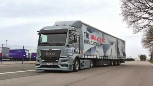 MAN saca pecho con su camión eléctrico de batería de 534 kWh y recorre 1.000 km en Europa