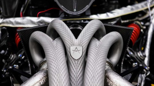This supercar's exotic V12 engine has snakes for exhaust