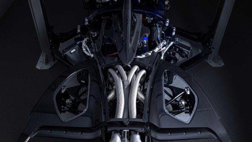 This supercar's exotic V12 engine has snakes for exhaust