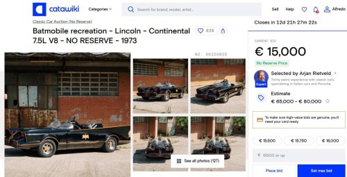 McLaren, Un McLaren de Fórmula 1 encabeza las pujas más altas de españoles en las subastas por internet de Catawiki