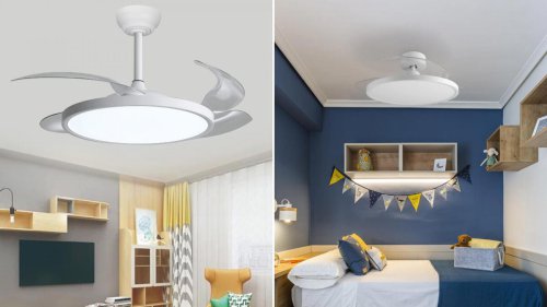 El ventilador de techo más vendido en Amazon tiene luz LED, tres intensidades de brillo, seis velocidades y temporizador