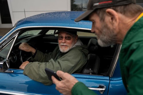 Mustang fans in Flat Rock to cheer National Mustang Day. See the pics