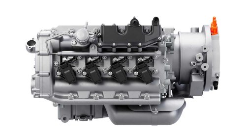 Turning a 4-cylinder engine on its side lets this company turn EVs into gas-sipping hybrids