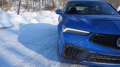 An Acura Integra Type S on Blizzaks is the ideal winter vehicle if you're looking for silly, goofy fun