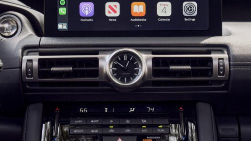 Why does Lexus use analog clocks and which models have them?