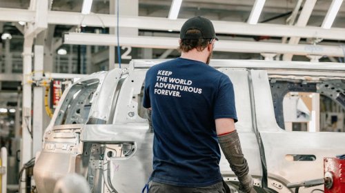 Rivian, First production Rivian R2 drives off the line just days after a tornado hit the factory