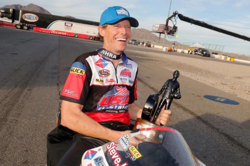 NHRA’s Ron Capps, Angelle Sampey reach ultimate recognition together