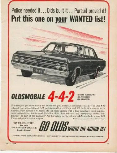 Oldsmobile, Ranking the best Oldsmobile 4-4-2 models