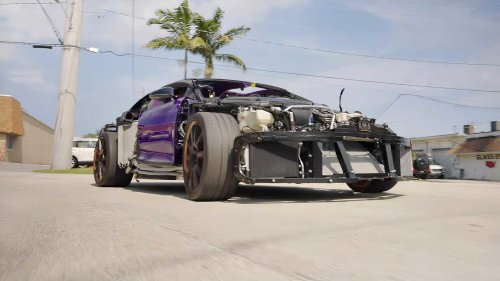 Bugatti, Bugatti Chiron, Crashed Bugatti Chiron drives again after homemade radiator fix