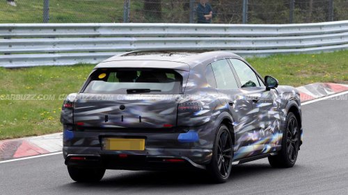Bentley's latest prototype SUV looks colorful and fast at the Nurburgring