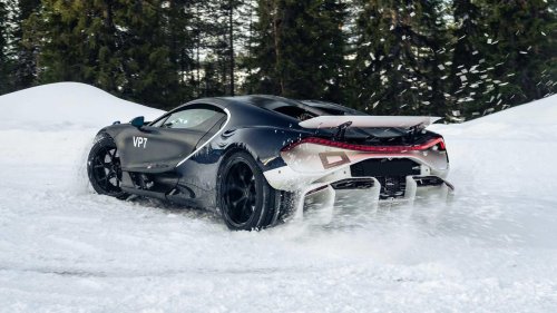 Bugatti, Bugatti Tourbillon, Bugatti 'testing' the Tourbillon in Sweden looks like the best possible snow day