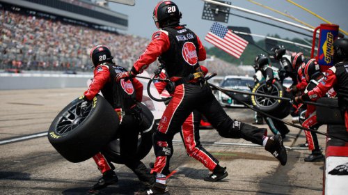 What happens to used NASCAR tires after a race?