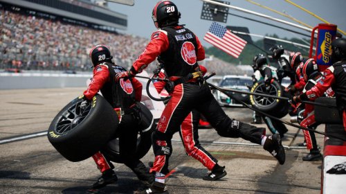 What happens to used NASCAR tires after a race?