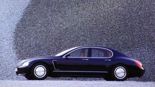 The 235 mph family car with 16 cylinders and eight exhaust pipes