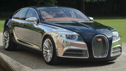 The 235 mph family car with 16 cylinders and eight exhaust pipes