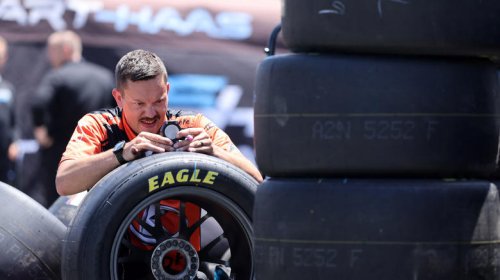 What happens to used NASCAR tires after a race?