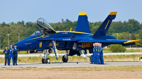 Why does one jet always fly behind the Blue Angels?