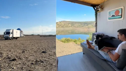 Franc, creador de contenido que vive en un camión camperizado: 