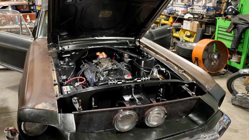 Rusty 1967 Mustang fastback gets fake Shelby makeover