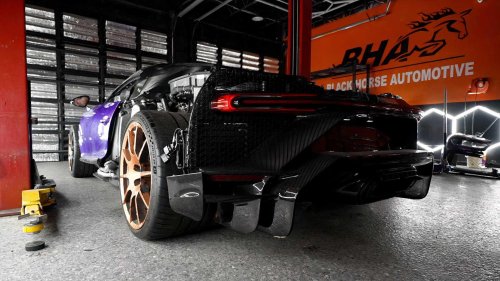 Bugatti, Bugatti Chiron, Crashed Bugatti Chiron drives again after homemade radiator fix