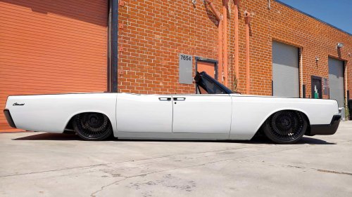 Coyote-swapped 1967 Lincoln Continental convertible is a slammed luxury cruiser