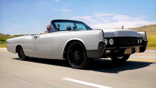 Coyote-swapped 1967 Lincoln Continental convertible is a slammed luxury cruiser