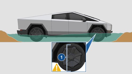 Cybertruck driver tried using wade mode in a lake, ended up in jail