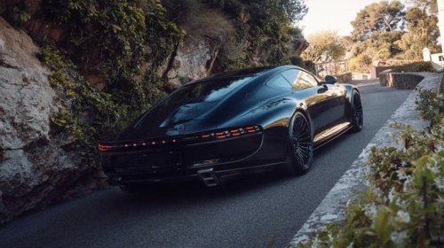Brabus, Brabus' first standalone car is a 1,000-HP brute named Bodo that's an Aston Vanquish underneath