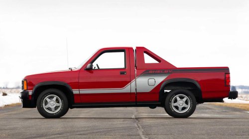 Shelby once put a massive V8 in this tiny Dodge truck