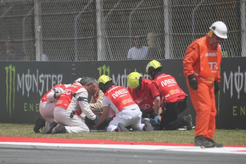 Las impactantes imágenes tras el accidente de Álex Márquez en Montmeló