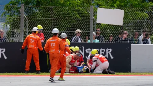 Así ha sido la durísima caída de Álex Márquez en el Gran Premio de Cataluña