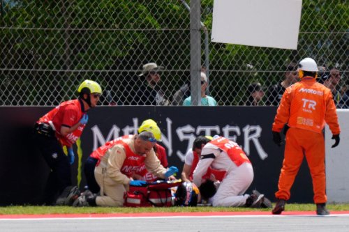 Las impactantes imágenes tras el accidente de Álex Márquez en Montmeló