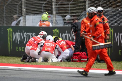 Las impactantes imágenes tras el accidente de Álex Márquez en Montmeló