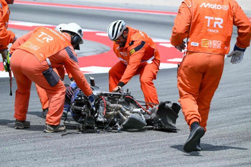 Las impactantes imágenes tras el accidente de Álex Márquez en Montmeló