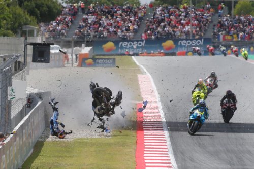 Las impactantes imágenes tras el accidente de Álex Márquez en Montmeló