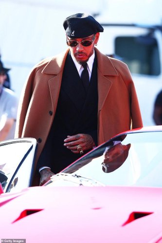 Lewis Hamilton poses with his new £3M Ferrari F40 at the Italian Grand Prix