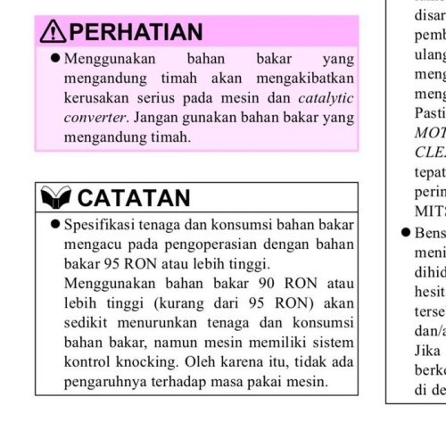 Menggunakan Mesin Turbo, Apakah Destinator Aman Diisi BBM RON 90?