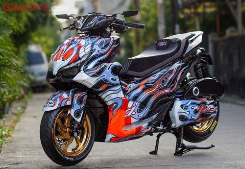 Modifikasi Yamaha Aerox Turbo Paling Totalitas, Nakano RH80 Garage