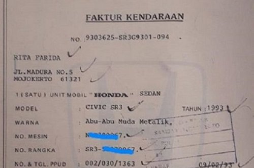 Apakah Balik Nama Mobil Bekas Butuh Faktur? Ini Penjelasan Polisi