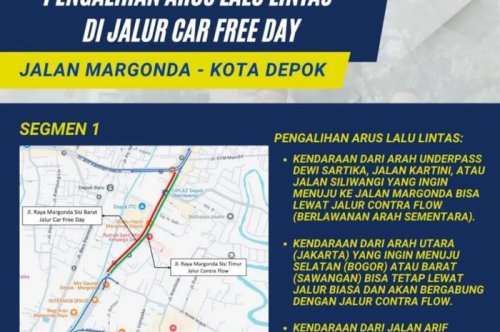 Car Free Day Indonesia Minta CFD 4 Mei di Depok Distop, Ini Alasannya