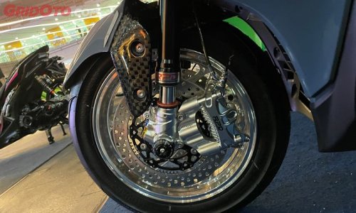 Modifikasi Yamaha Aerox Turbo, Versi Terakhir Pakai Kaki Ala Moge