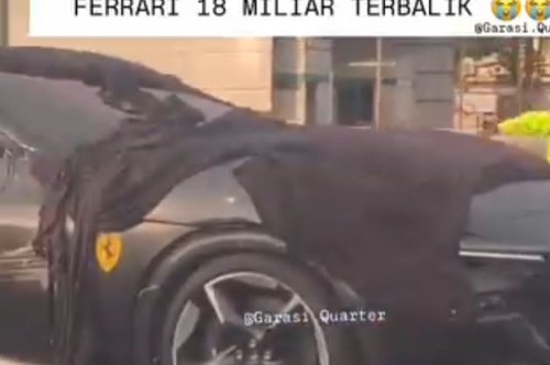Ferrari, Ferrari Purosangue, Sopir Towing Merana, Ferrari Purosangue Harga Rp 18 M Ini Terbalik Miring