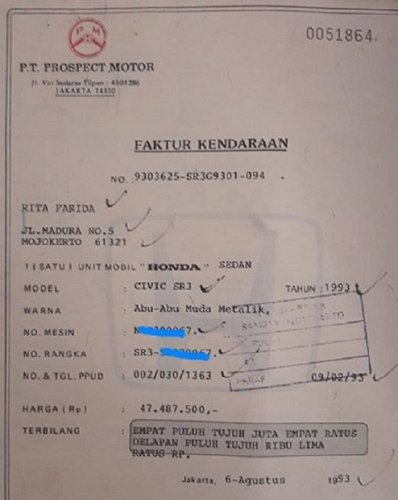Faktur Mobil Hilang Disebut Bisa Timbul Masalah, Terutama Saat Urusan Dengan Leasing