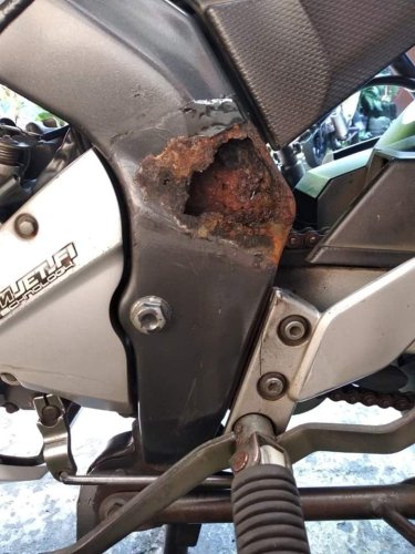 Waspada Rangka Motor Jadi Begini Buat Yang Malas Cuci Motor Bekas