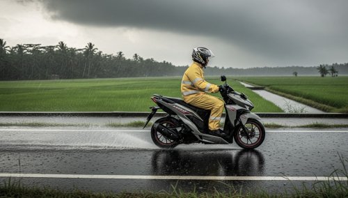 Ternyata Ini Alasannya Setelah Terkena Hujan Motor Harus Langsung Disiram