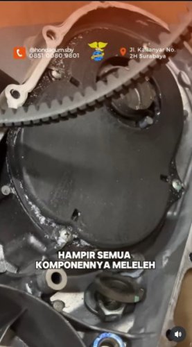 Seram! Komponen CVT Motor Matic Habis Meleleh Cuma Karena Hal Sepele