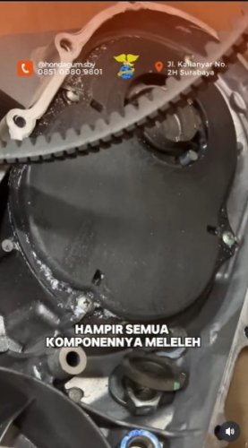 Seram! Komponen CVT Motor Matic Habis Meleleh Cuma Karena Hal Sepele