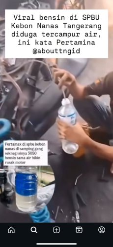 Geger, Motor Mogok Dinarasikan Akibat Bensin Pertamax Tercampur Air