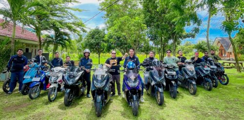Turing Asik 13 Motor Bersama P2RTech ke Geopark Ciletuh Sukabumi