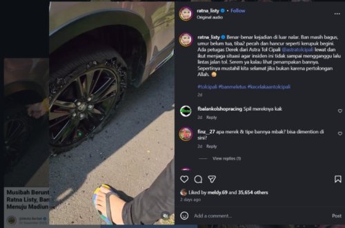 Hampir Celaka, Artis Ratna Listy Pecah Ban di KM 95 Tol Cipali
